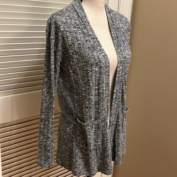 Art Class Open Front Cardigan with Pockets in Grey, Size XLarge (14/16) - Picture 6 of 17